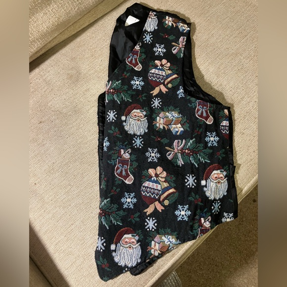 Vintage Bobbie brooks Santa Christmas button up vest - Picture 5 of 5